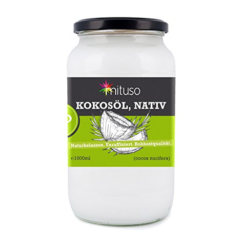 mituso Bio Kokosöl, nativ, (1 x 1000 ml) im Glas von mituso