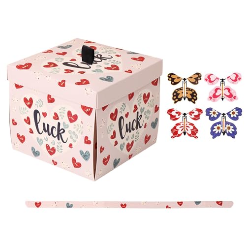 Exploding Flying Butterfly Box, Interactive Birthday Present Box, Unique Exploding Present for Lovers, Surprise Butterfly Gifting Box 5.71x5.71x5 Inches for Family, Friends, Lovers von mivceklw