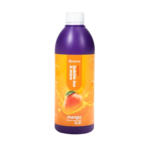 Sirup für Bubble Tea 0,5 l Mango | Getränke sirup Konzentrat 500 ml | 100% vegan, glutenfrei, ohne künstliche Farbstoffe | Fruchtsirup für Bubbletea|Getränkesirup | für Desserts | von molecula molecula Molekularna Fabryka Samku