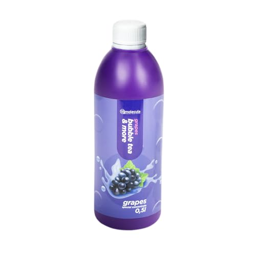 Sirup für Bubble Tea 0,5 l Weintraube - Grapes | Getränke sirup Konzentrat 500 ml | 100% vegan, glutenfrei, ohne künstliche Farbstoffe | Fruchtsirup für Bubbletea|Getränkesirup | für Desserts | von molecula molecula Molekularna Fabryka Samku