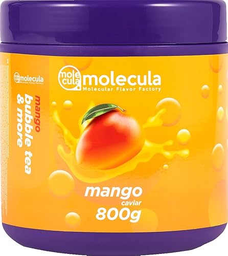 Popping Boba Molecularer Kaviar für Bubble Tea Nahrungsergänzungsmittel 100% Vegan und Glutenfrei Bobas ohne künstliche Farbstoffe Perlen 800 g Mango… von molecula molecula Molekularna Fabryka Samku