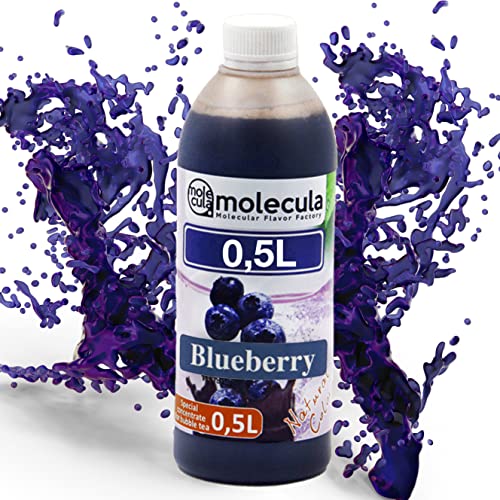 Sirup für Bubble Tea 0,5 l Blaubeere | Getränke sirup Konzentrat 500 ml | 100% vegan, glutenfrei, ohne künstliche Farbstoffe | Fruchtsirup für Bubbletea|Getränkesirup | für Desserts | von molecula molecula Molekularna Fabryka Samku