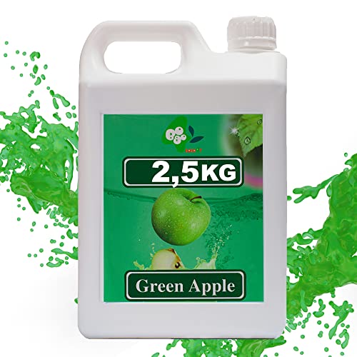 Sirup für Bubble Tea 2,5 kg - 1900 ml | Apfel | Getränke sirup Konzentrat 1,9l | 100% vegan, glutenfrei, ohne künstliche Farbstoffe | Fruchtsirup für Bubbletea|Getränkesirup | für Desserts | von molecula molecula Molekularna Fabryka Samku