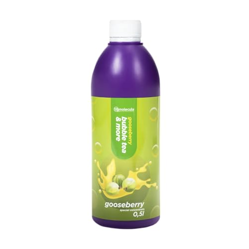 Sirup für Bubble Tea 0,5 l Stachelbeere - Pineapple | Getränke sirup Konzentrat 500 ml | 100% vegan, glutenfrei, ohne künstliche Farbstoffe | Fruchtsirup für Bubbletea|Getränkesirup | für Desserts | von molecula molecula Molekularna Fabryka Samku