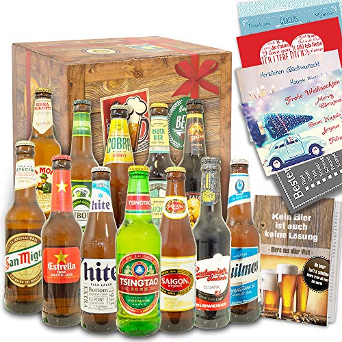 12x Bier aus aller Welt / 12er Bier Geschenkset/Geschenkpaket zum Geburtstag von monatsgeschenke.de
