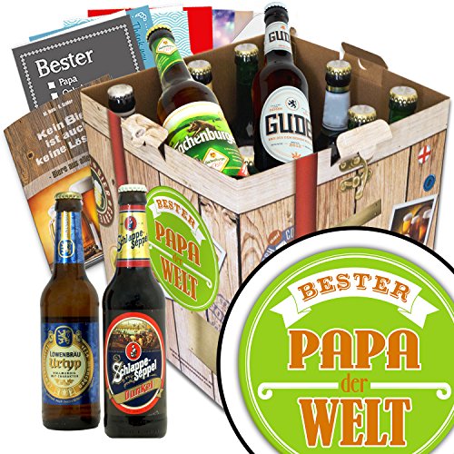 BESTER-PAPA der WELT Geschenkset + gratis Bierbuch + Geschenkkarten + Bierbewertungsbogen.Bier Geschenke für den Lieblings-Papa. Besser als Bier selber machen oder selbst brauen: Vatertagsgeschenk Vatertagsbier lustige Geschenke Vatertag Papa Vatertagsgeschenk Papa Geschenke lustig Biergeschenke für Väter Geschenkideen zum Vatertag für Opa Geschenke zum Vatertag für Männer Vatertag Geschenkset von monatsgeschenke.de