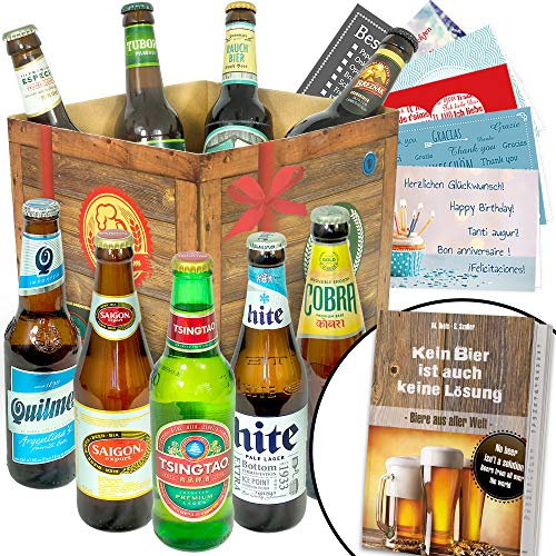 BIERE DER WELT Geschenkbox/Bierset/Geschenk zum Geburtstag von monatsgeschenke.de