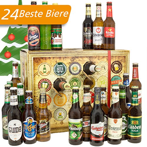 Bieradventskalender Welt und Deutschland mit Leffe + Tiger + Schlappeseppel + mehr ... Ein tolles Geschenk für Männer. Bierset + Geschenk, Biersorten aus aller WELT & DEUTSCHLAND. Bier Adventskalender 2018 - mit 24 Biersorten in FLASCHEN Adventskalender Bier Welt 2018 - Adventskalender für Männer, Adventskalender für Erwachsene, Bierkalender Adventskalender Alkohol, Weihnachtskalender mit Bier, Bier Adventskalender Weihnachtsgeschenke Bier Männer von monatsgeschenke.de