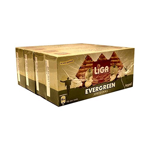 Liga Evergreen Original Appel, 4 x 250g Packung (Vollkornsnack mit Apfel) von Mondelez International