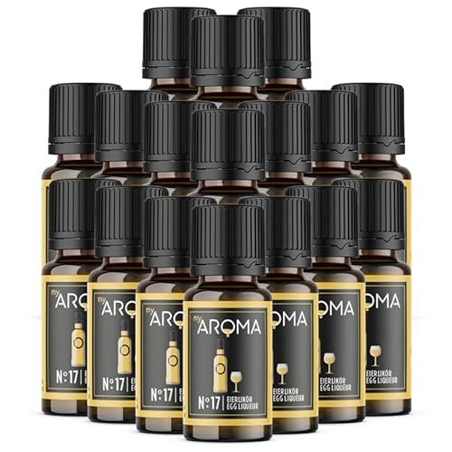 Rein natürliche Aromatropfen von myAROMA (17 x 10ml, Eierlikör) von my AROMA