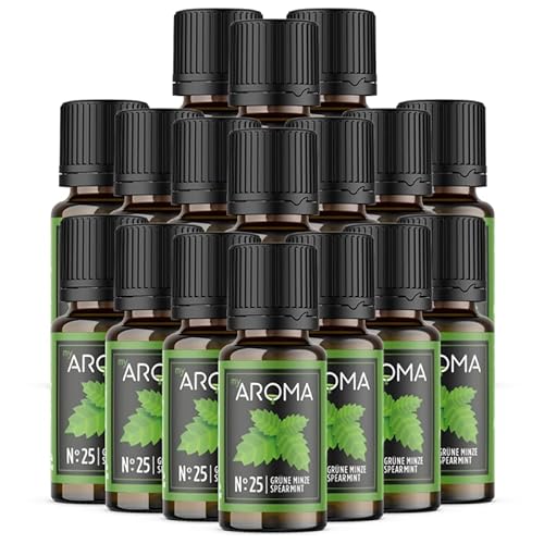 Rein natürliche Aromatropfen von myAROMA (17 x 10ml, Grüne Minze) von my AROMA