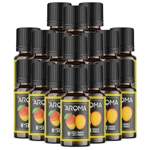 Rein natürliche Aromatropfen von myAROMA (17 x 10ml, Mango) von my AROMA