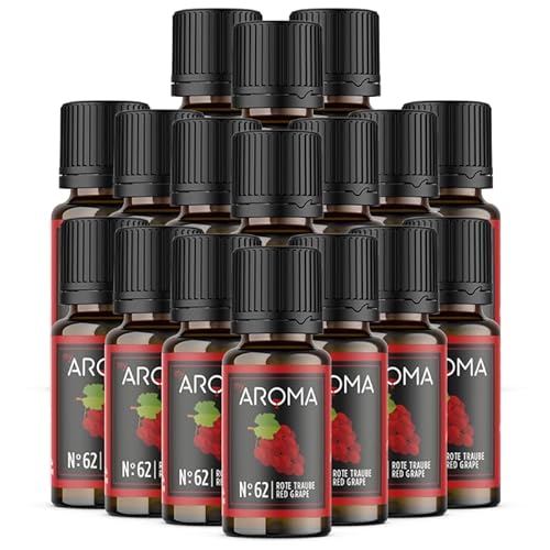 Rein natürliche Aromatropfen von myAROMA (17 x 10ml, Rote Traube) von my AROMA