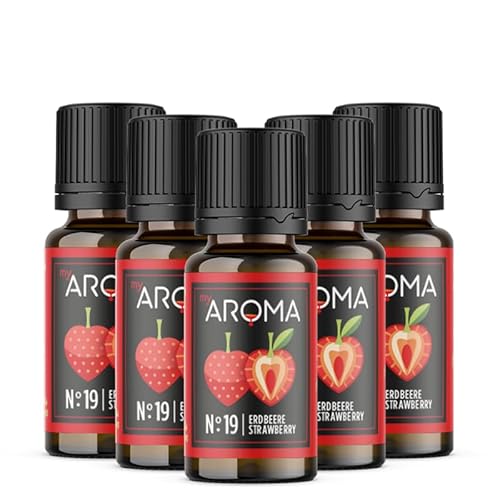 Rein natürliche Aromatropfen von myAROMA (5 x 10ml, Erdbeere) von my AROMA