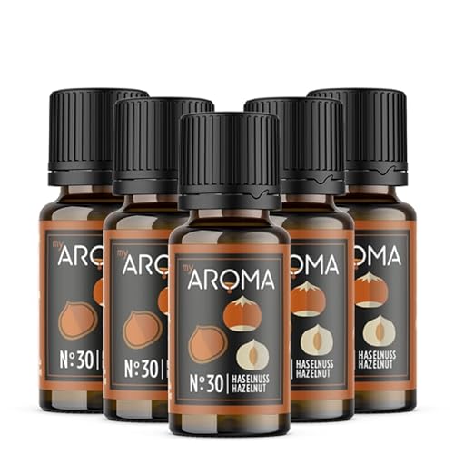 Rein natürliche Aromatropfen von myAROMA (5 x 10ml, Haselnuss) von my AROMA