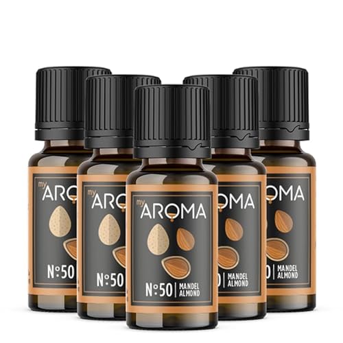 Rein natürliche Aromatropfen von myAROMA (5 x 10ml, Mandel) von my AROMA