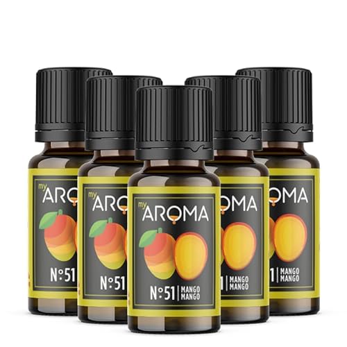 Rein natürliche Aromatropfen von myAROMA (5 x 10ml, Mango) von my AROMA