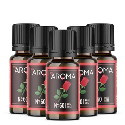 Rein natürliche Aromatropfen von myAROMA (5 x 10ml, Rose) von my AROMA