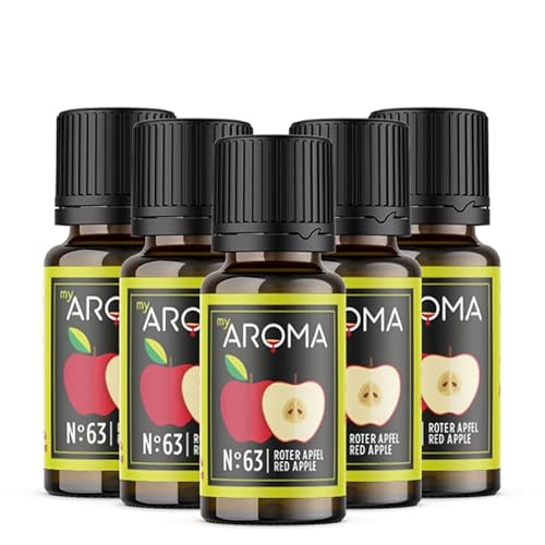 Rein natürliche Aromatropfen von myAROMA (5 x 10ml, Roter Apfel) von my AROMA