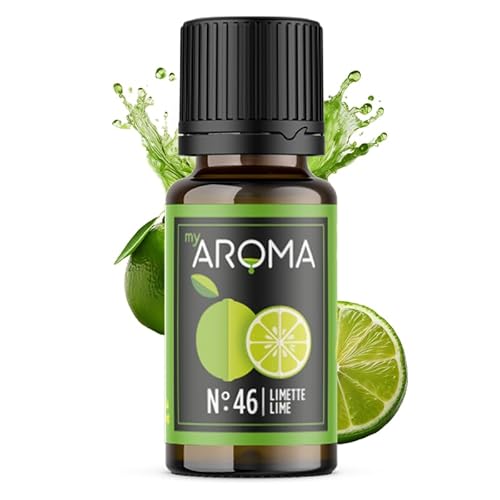 myAROMA Flavour Drops, Limette 10ml, Natürlich Liquid Aroma ohne Künstliche Farbstoffe, Vegan Zuckerfreie Schokodrops, Kalorienfrei Lebensmittelaroma zum Backen, Essen und Trinken, No. 46 von my AROMA