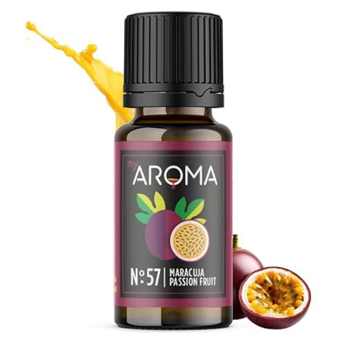 myAROMA flavour drops – Maracuja 10ml, flavour drops zuckerfrei, kalorienfrei & vegan, natürliches Lebensmittelaroma ohne künstliche Farbstoffe für Backen, Essen und Trinken, Nr. 57 von my AROMA