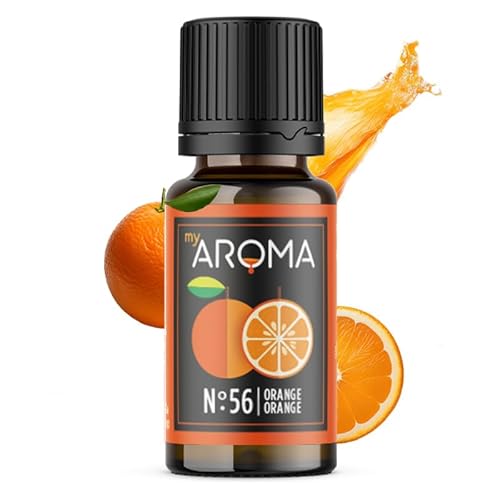 myAROMA flavour drops – Orange 10ml, flavour drops zuckerfrei, kalorienfrei & vegan, natürliches Lebensmittelaroma ohne künstliche Farbstoffe für Backen, Essen und Trinken, Nr. 56 von my AROMA