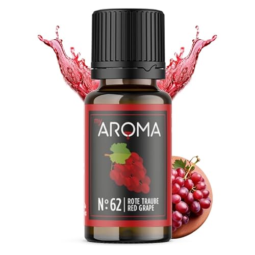 myAROMA flavour drops – Rote Traube 10ml, flavour drops zuckerfrei, kalorienfrei & vegan, natürliches Lebensmittelaroma ohne künstliche Farbstoffe für Backen, Essen und Trinken, Nr. 62 von my AROMA