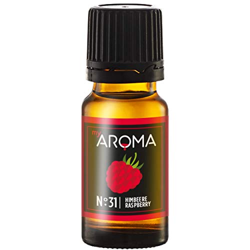 myAROMA flavour drops – Himbeere 10ml, flavour drops zuckerfrei, kalorienfrei & vegan, natürliches Lebensmittelaroma ohne künstliche Farbstoffe für Backen, Essen und Trinken, Nr. 31 von my AROMA