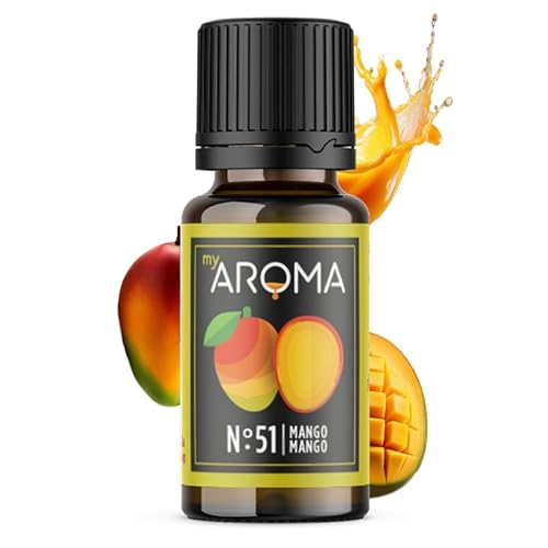 myAROMA flavour drops – Mango 10ml, flavour drops zuckerfrei, kalorienfrei & vegan, natürliches Lebensmittelaroma ohne künstliche Farbstoffe für Backen, Essen und Trinken, Nr. 51 von my AROMA