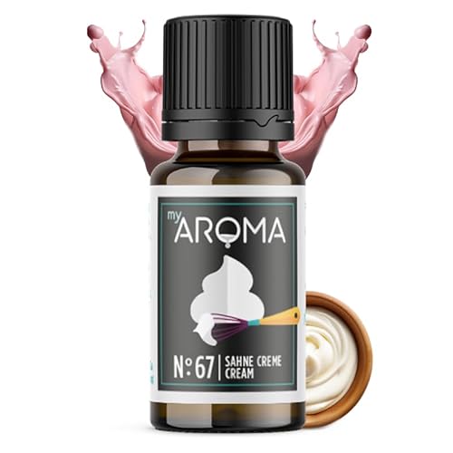 myAROMA Flavour Drops, Sahne Creme 10ml, Natürlich Liquid Aroma ohne Künstliche Farbstoffe, Vegan Zuckerfreie Schokodrops, Kalorienfrei Lebensmittelaroma zum Backen, Essen und Trinken, No. 67 von my AROMA