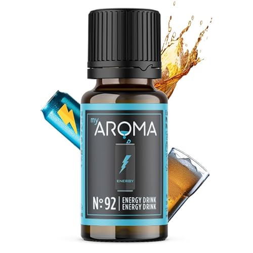 myAROMA flavour drops – Energy Drink 10ml, flavour drops zuckerfrei, kalorienfrei & vegan, natürliches Lebensmittelaroma ohne künstliche Farbstoffe für Backen, Essen und Trinken, Nr. 92 von my AROMA