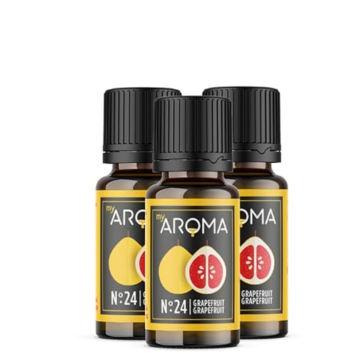 myAROMA flavour drops – Grapefruit 3x10ml, flavour drops zuckerfrei, kalorienfrei & vegan, natürliches Lebensmittelaroma ohne künstliche Farbstoffe für Backen, Essen und Trinken, Nr. 24 von my AROMA