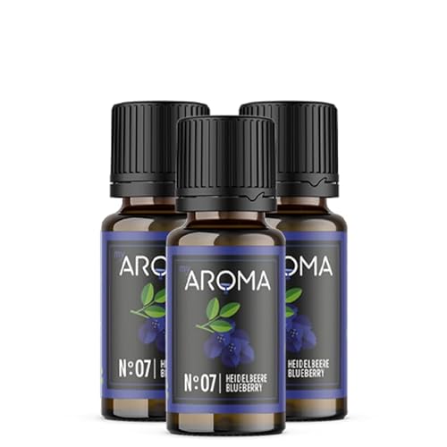 myAROMA flavour drops – Heidelbeere 3x10ml, flavour drops zuckerfrei, kalorienfrei & vegan, natürliches Lebensmittelaroma ohne künstliche Farbstoffe für Backen, Essen und Trinken, Nr. 07 von my AROMA