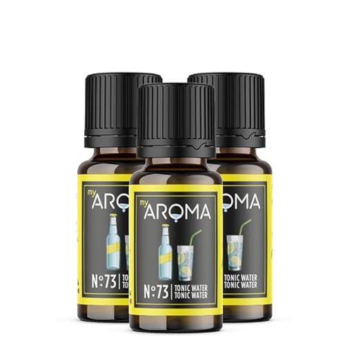 myAROMA flavour drops – Tonic Water 3x10ml, flavour drops zuckerfrei, kalorienfrei & vegan, natürliches Lebensmittelaroma ohne künstliche Farbstoffe für Backen, Essen und Trinken, Nr. 73 von my AROMA