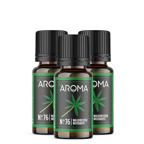 myAROMA flavour drops – Waldmeister 3x10ml, flavour drops zuckerfrei, kalorienfrei & vegan, natürliches Lebensmittelaroma ohne künstliche Farbstoffe für Backen, Essen und Trinken, Nr. 76 von my AROMA