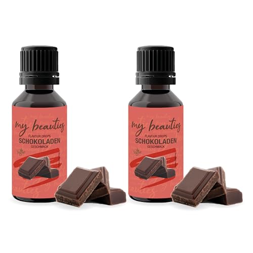 my beauties - Flavour Drops 2x 30 ml - Schokolade - Aroma Tropfen für Lebensmittel - zuckerfrei und kalorienarm von my beauties