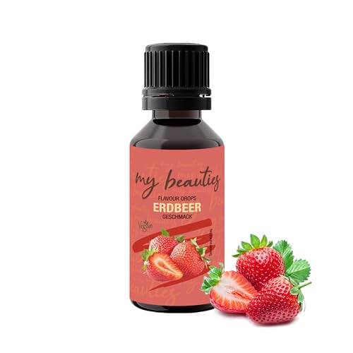 my beauties - Flavour Drops 30 ml - Erdbeere - Aroma Tropfen für Lebensmittel - zuckerfrei und kalorienarm von my beauties