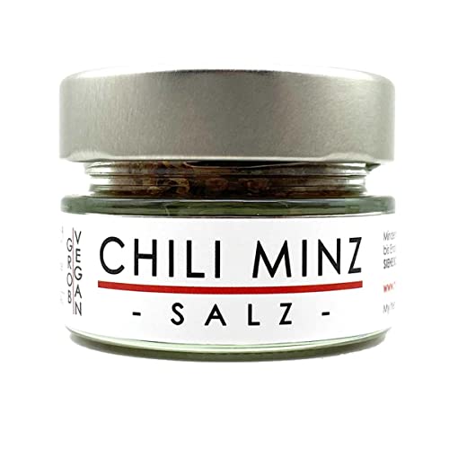 my herbs Chili Minz Salz - feines Meersalz mit Chili und Minze 70 Gramm im Glas von my herbs