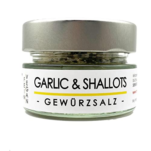 my herbs Garlic & Shallots Gewürzsalz - Meersalz mit Knoblauch und Schalotten 60 Gramm im Glas von my herbs