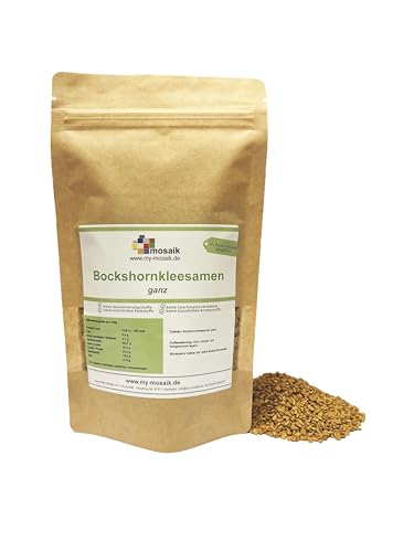 Bockshornklee Samen ganz 100g - Bockshorn-Tee - Bockshornkleesamen - ideal als Tee oder Gewürz - 100% naturrein - Bockshornkleesaat ohne Zusätze, vegan, Fenugreek Seeds Whole von my-mosaik (100g) von my-mosaik