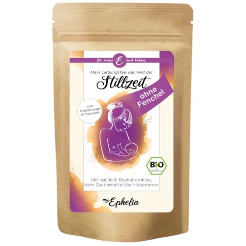 myEphelia® Bio Stilltee ohne Fenchel (70g) - von unserer Hebamme entwickelt - Still-Tee für Mütter nach der Geburt mit reichlich Bockshornklee zur Anregung der Milchbildung (vegan & ohne Zusätze) von myEphelia