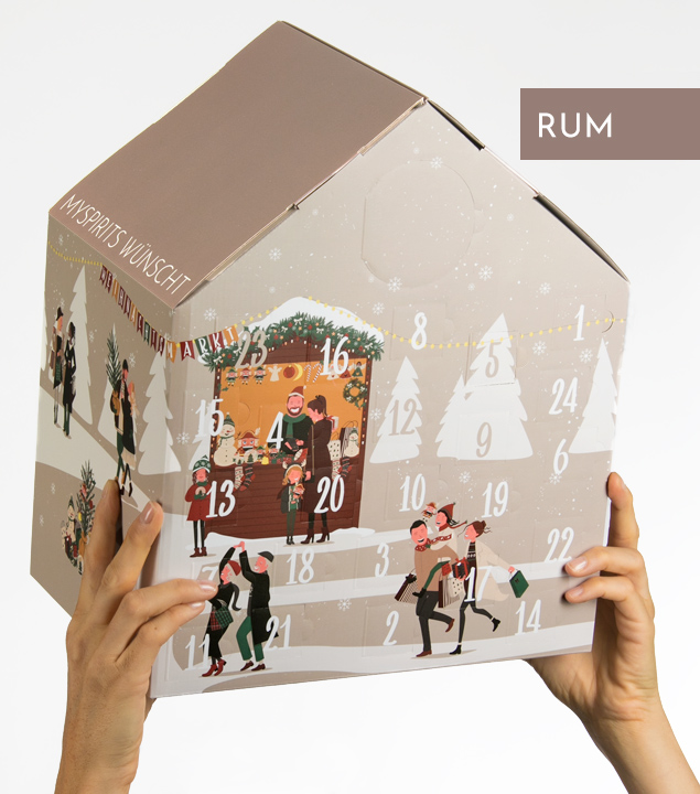 Rum Adventskalender X-Mas Edition (37,5 - 46,2 % Vol., 0,48 Liter) von mySpirits