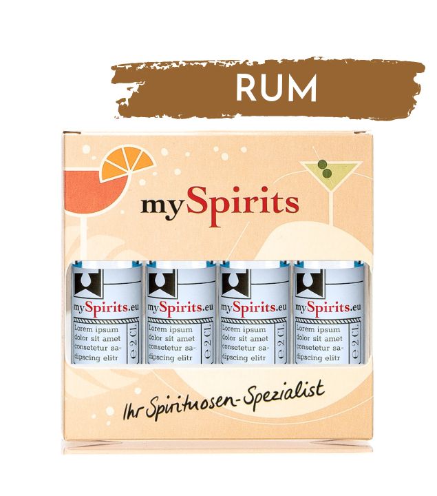 mySpirits Rum 4er Miniaturen-Set (38-45 % vol, 0,08 Liter) von mySpirits