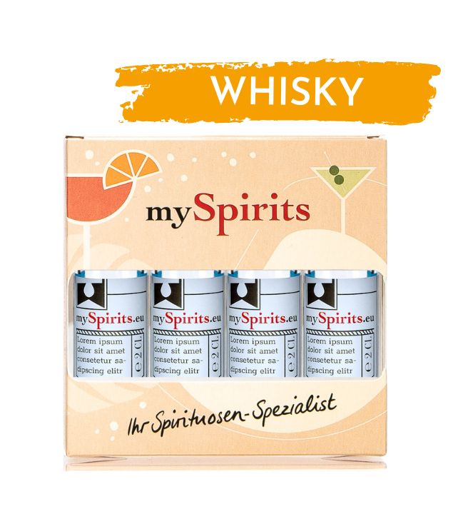 mySpirits Whisky 4er Miniaturen-Set (40-43 % vol, 0,08 Liter) von mySpirits