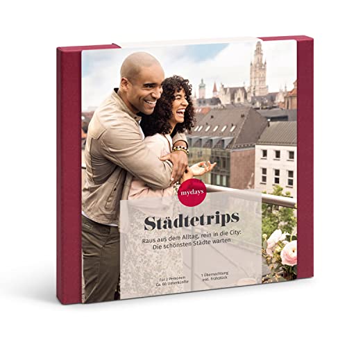 mydays Geschenkbox Städtetrips, traumhafte Unterkünfte an ca. 60 Standorten, Reise-Gutschein für 2 Personen von mydays