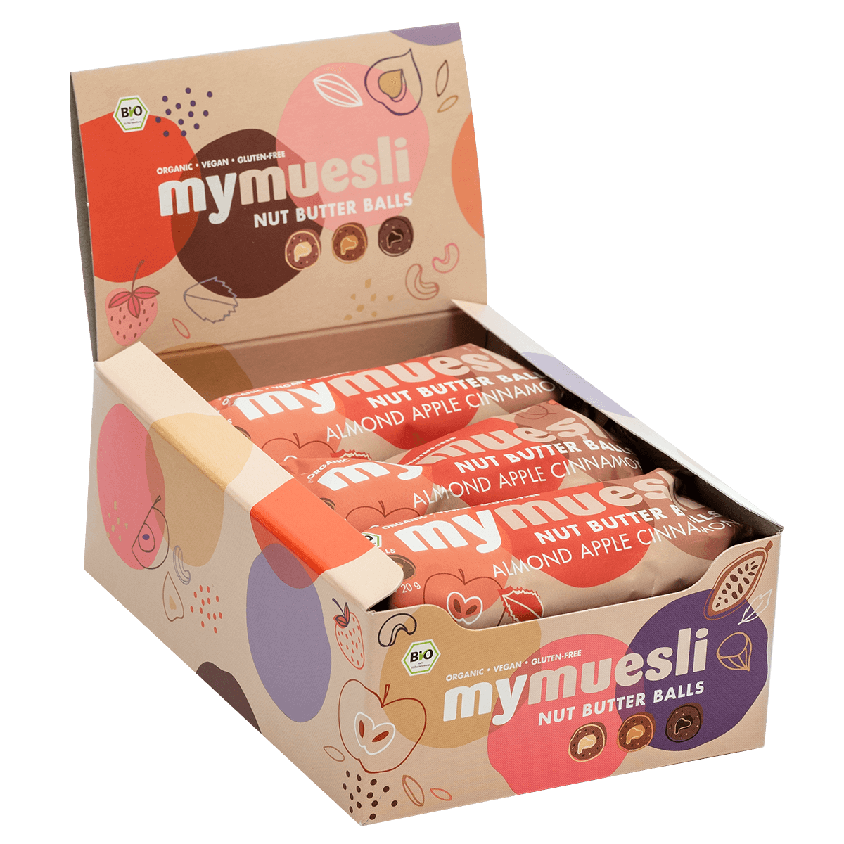 7x3 Nut Butter Balls Almond Apple Cinnamon von mymuesli