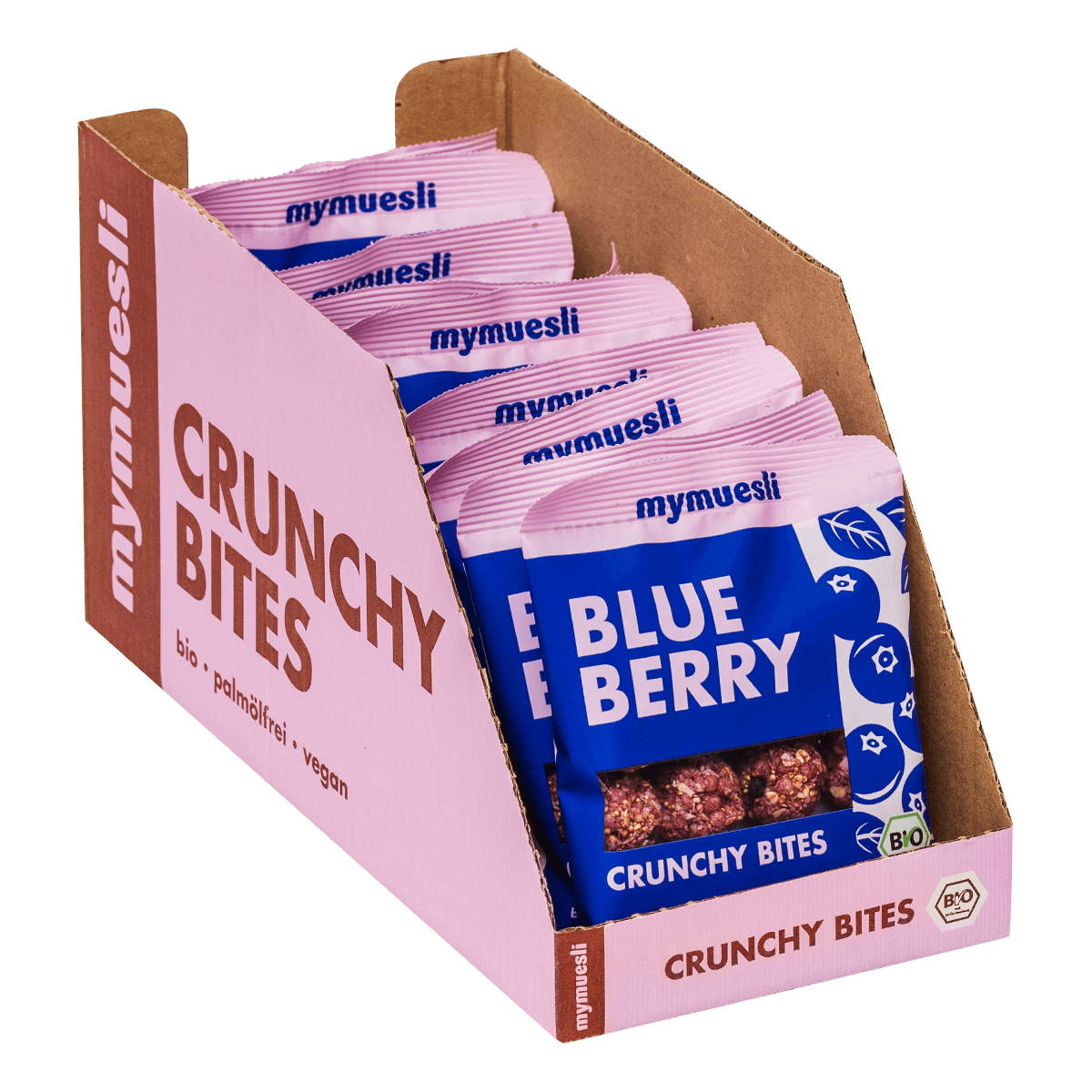 Blueberry Crunchy Bites 10er Tray von mymuesli