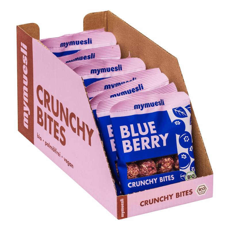 Blueberry Crunchy Bites 10er Tray von mymuesli