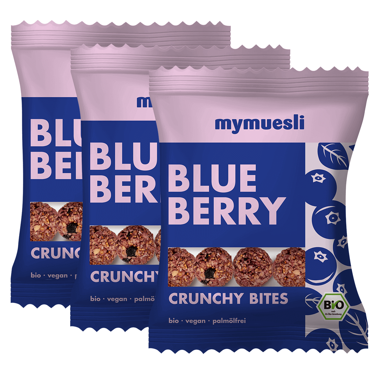 Blueberry Crunchy Bites 3er Paket von mymuesli