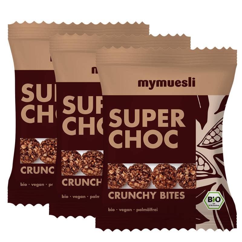 Super Choc Crunchy Bites, 3er Paket von mymuesli